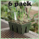 Sage Green 6-Cell Seed Starting Trays - 6 pack