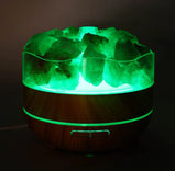 Salt of the Earth Himalayan Salt Aroma Lamp Diffuser LED green