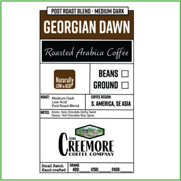 Georgian Dawn Medium/Dark roast Beans (low acid) 400g