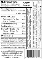 St. Claire's Organics Hot Cocoa, Cherry nutrition facts