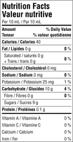Balsamic Reduction, Cabernet Merlot 250ml nutrition facts