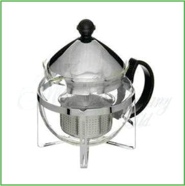 Glass & Chrome teapot with infuser 520ml-18oz