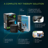 Pet therapy system with bluetooth  includes instructions, usb charge cable, removable SD, no cost pet app