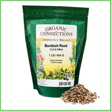 Burdock root, cut and sifted -Organic Connections