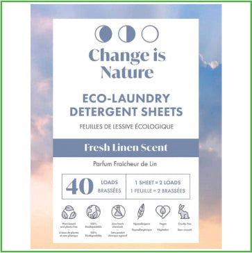 Eco-Laundry Detergent Sheets, Fresh Linen scent