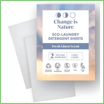 Eco-Laundry Detergent Sheets Sample Package - fresh linen scent