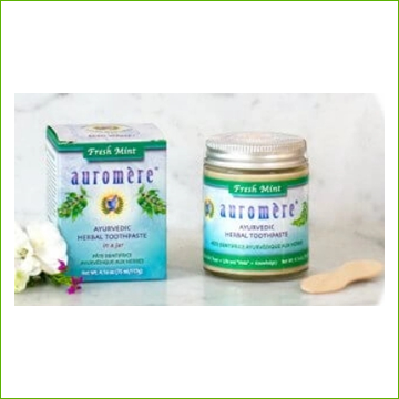 Fresh mint toothpaste in a jar