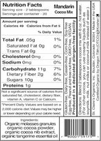 St. Claire's Organics Hot Cocoa, Mandarin nutrition facts