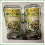 Sprouting jars with tray and rack