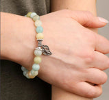 Bead Bracelet, Amazonite with charm
