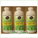 35% Food Grade Hydrogen Peroxide - 150 ml - 3 pack
