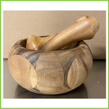 Acacia wood mortar & pestle