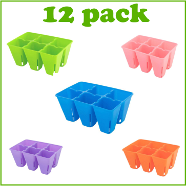 Bootstrap Farmer, 6 Cell Plug Tray Inserts Colors -12pk