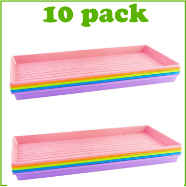 Tray Bootstrap Farmer Microgreen Shallow Extra Strength with Holes- Colors 10pk