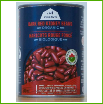 Beans, Dark Red Kidney (organic) 540ml can