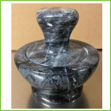 Black Marble Mortar & Pestle