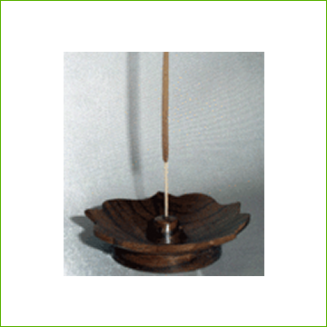 Incense Holder, Teakwood Indian Flower