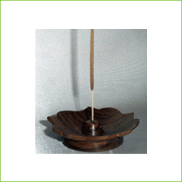 Incense burner, Teakwood Indian Flower