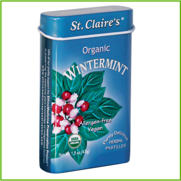 St. Claire's Organic Wintermint herbal pastilles