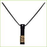 Vertical Pendant -Black-Gold